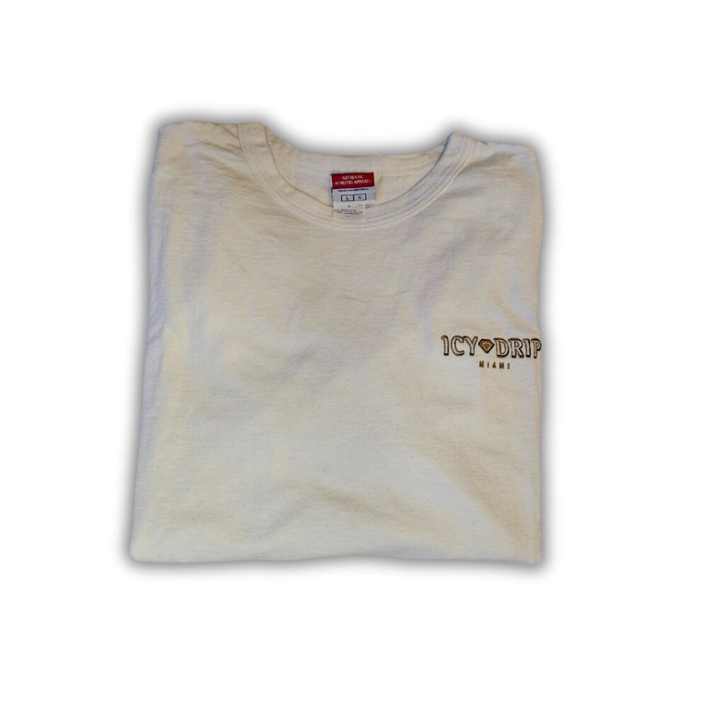 CHAMPION x ICY DRIP MIAMI WHITE LIMITED EDITION T-SHRIT SIZE LARGE